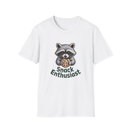 Adorable Raccoon Snack Enthusiast T-Shirt: Cute Cookie Lover Tee for Foodies & Wildlife Fans – Ultimate Gift!