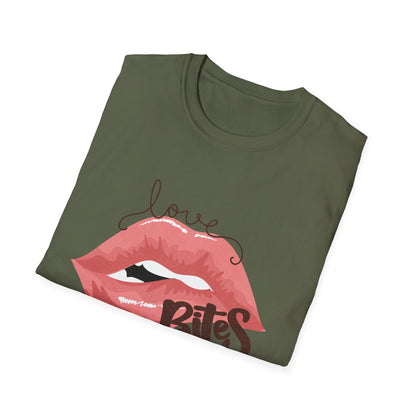 Irresistible Love Bites Lips T-Shirt | Trendy Women's Graphic Tee | Fierce & Chic Statement Top for Her