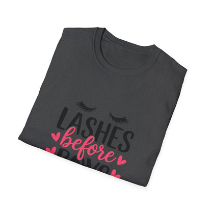 Charming 'Before' T-Shirt | Women's Getting Ready Tee with Eyelashes & Hearts | Perfect Bachelorette & Bridal Gift