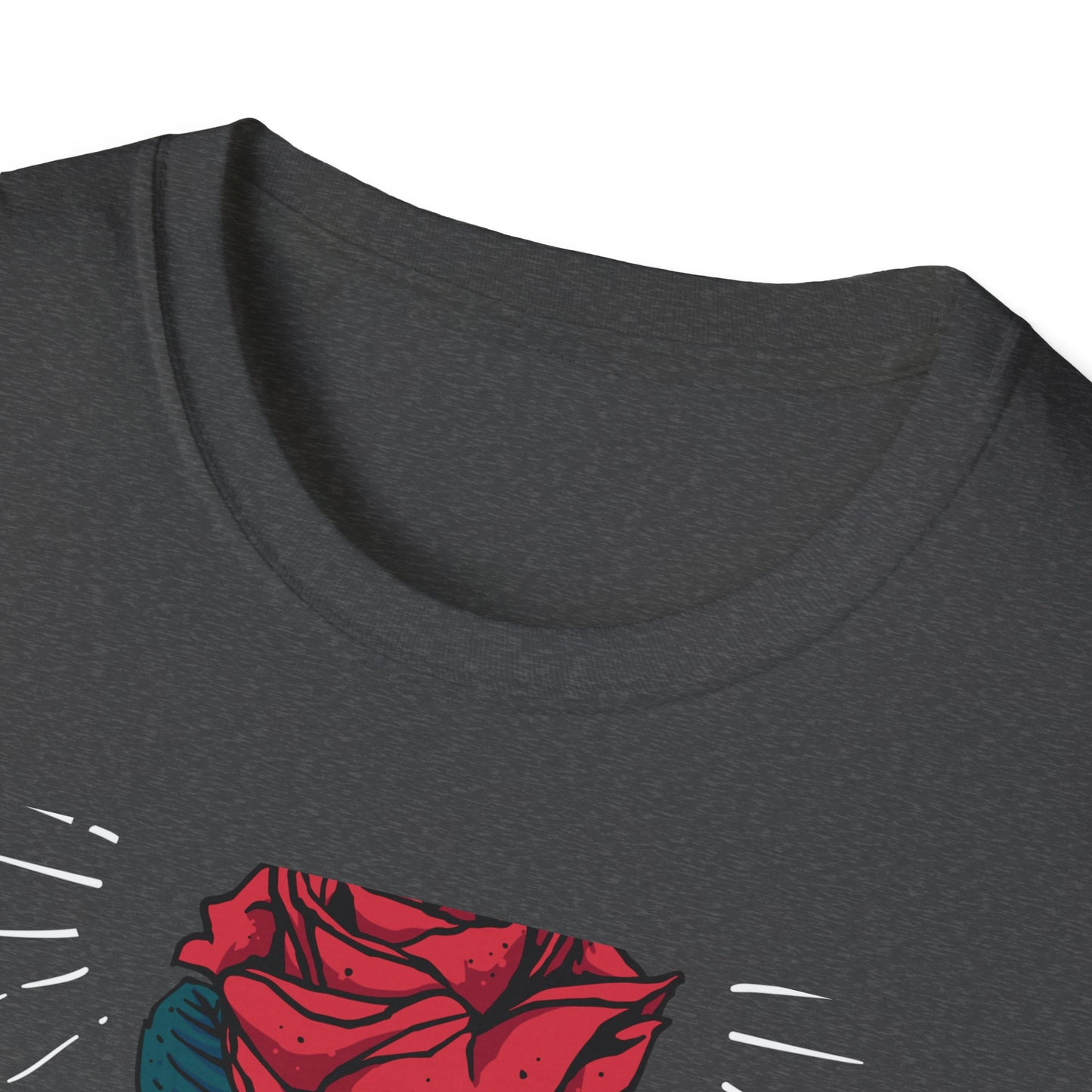 Striking Skeleton Hand Holding Rose T-Shirt | Unique Gothic Love Tee | Captivating Alt Fashion Top for Edgy Style
