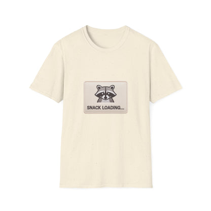 Awesome 'Snack Loading' Raccoon T-Shirt - Funny Animal Humor Tee for Foodies, Gamers & Hungry Souls!