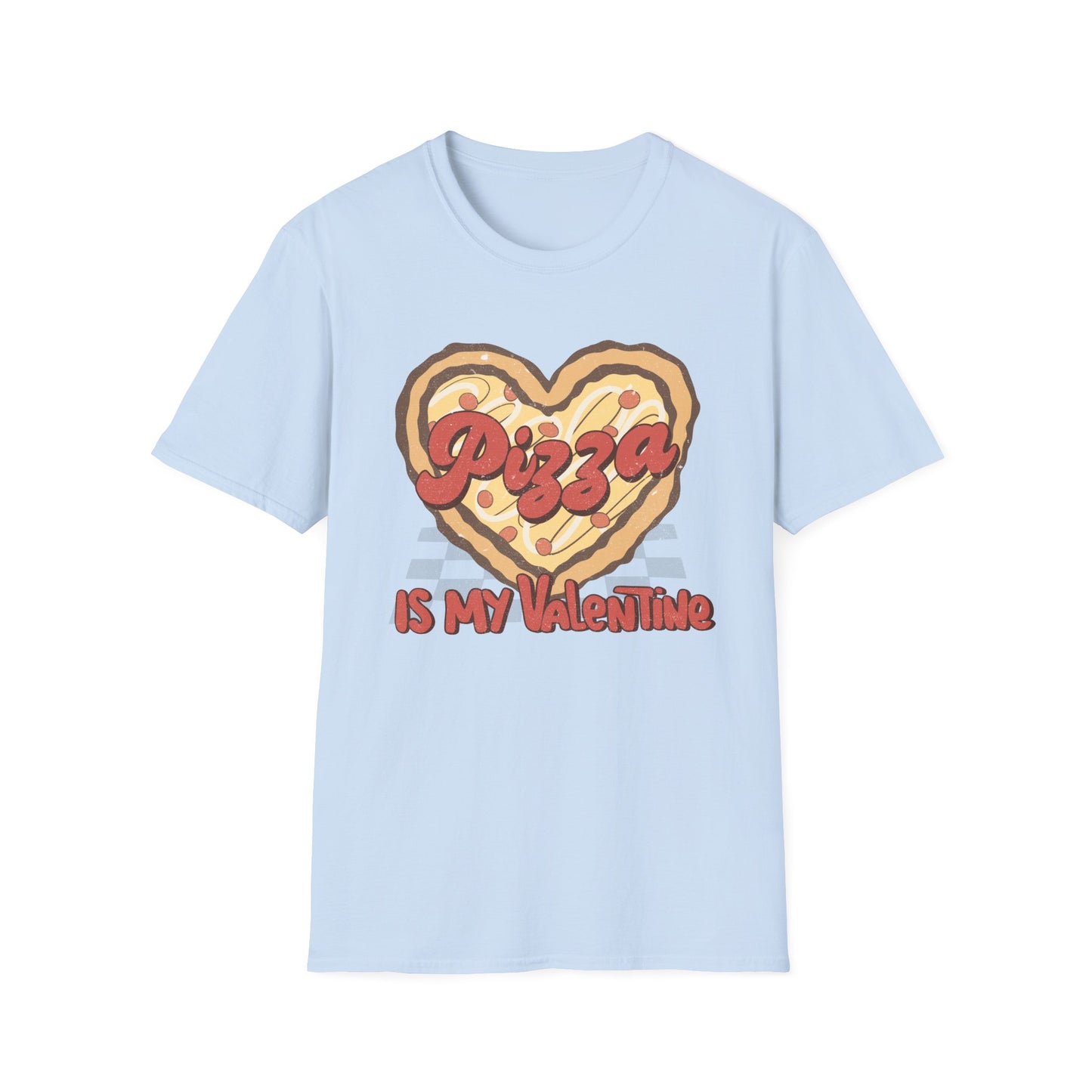 Retro Pizza Is My Valentine T-Shirt | Heart-Shaped Pizza Lover Tee | Funny Anti-Valentine Foodie Gift | Unique & Cozy
