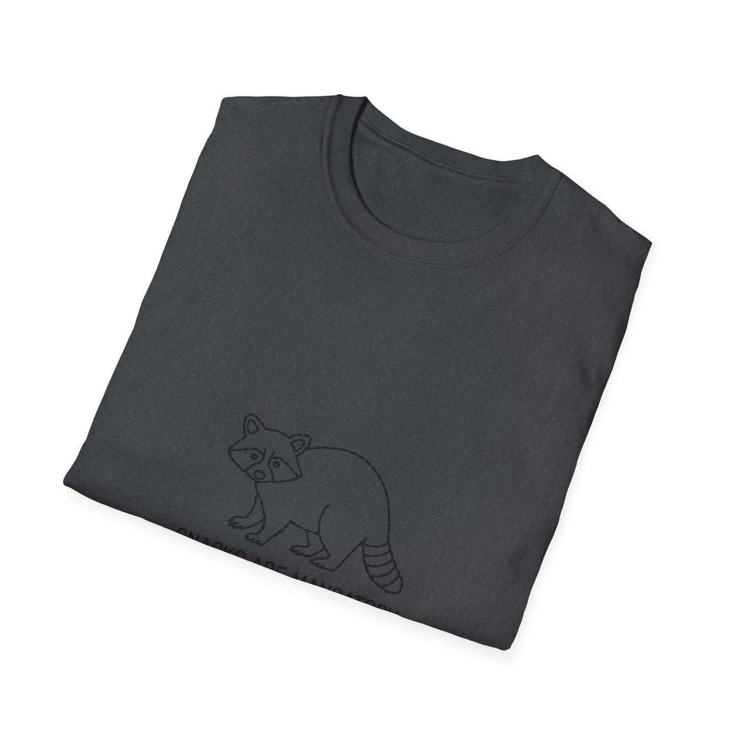 Hilarious Raccoon "Snacks Are Mandatory" T-Shirt | Funny Food Lover Tee | Cute Animal Gift