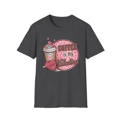 Adorable 'Coffee is My Valentine' T-Shirt | Unique Heart Coffee Lover's Tee | Perfect Valentine's Day Gift | Trendy & Sweet