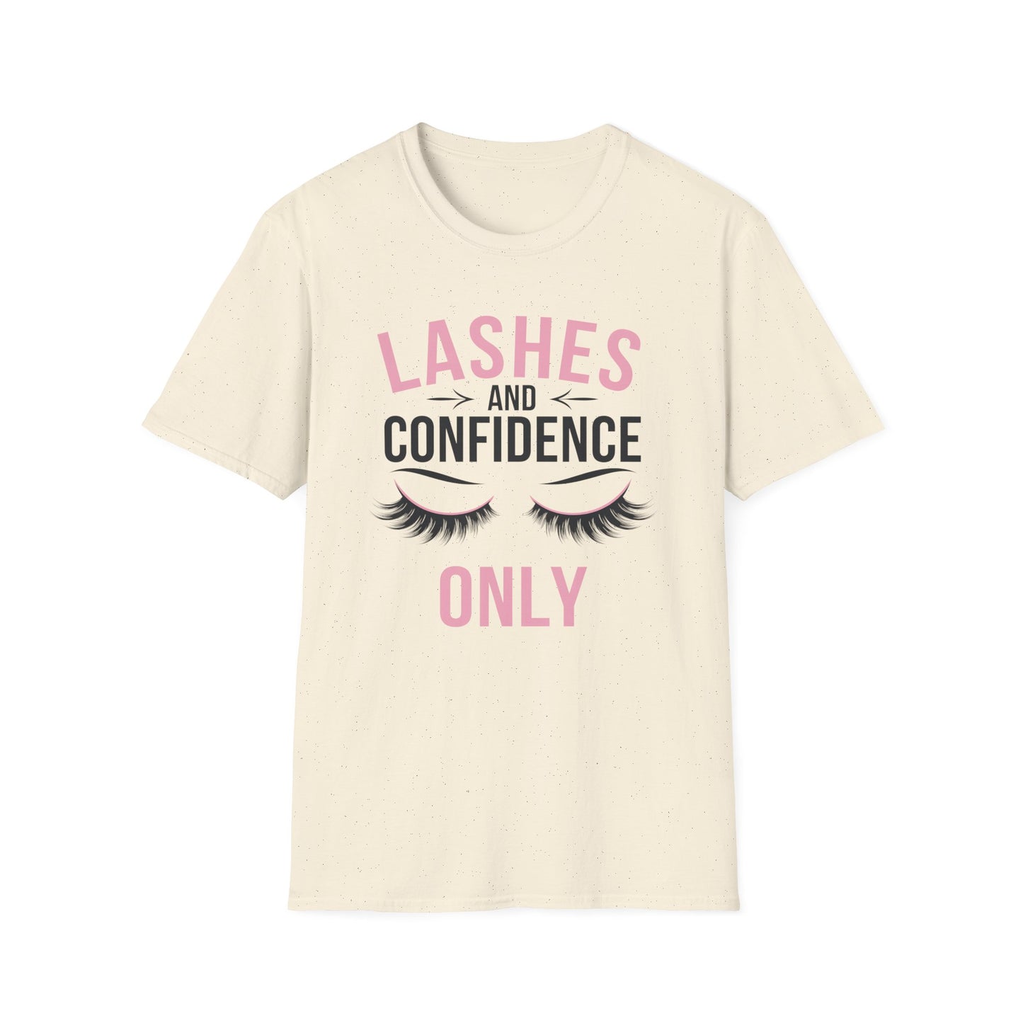 Empowering Lashes & Confidence Only T-Shirt | Chic Beauty Lover Tee Gift for Lash Techs & Women