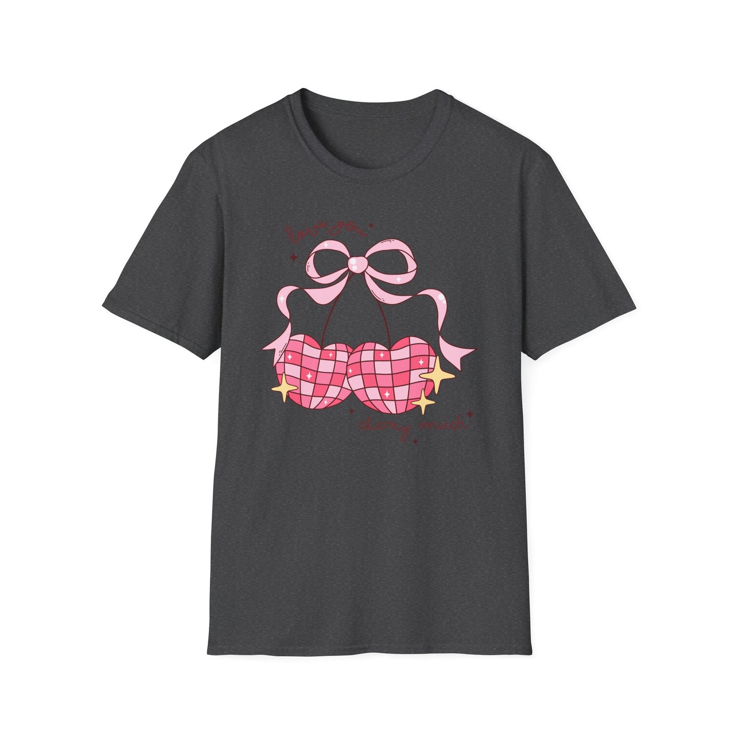 Irresistible 'Love You Cherry Much' T-Shirt | Cute Pink Heart Cherry Tee | Sweet Retro Vibe Valentine's Gift