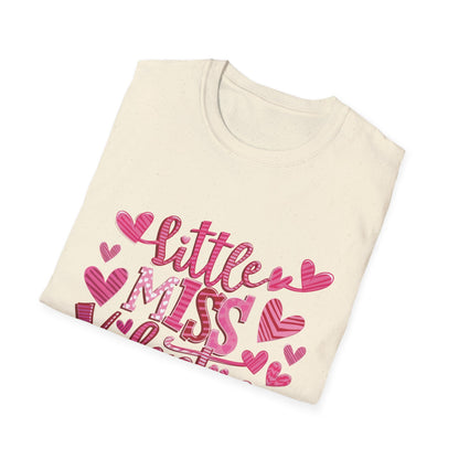 Adorable Little Miss Valentine T-Shirt | Girls' Cute Pink Hearts Tee | Perfect February 14th Gift for Kids