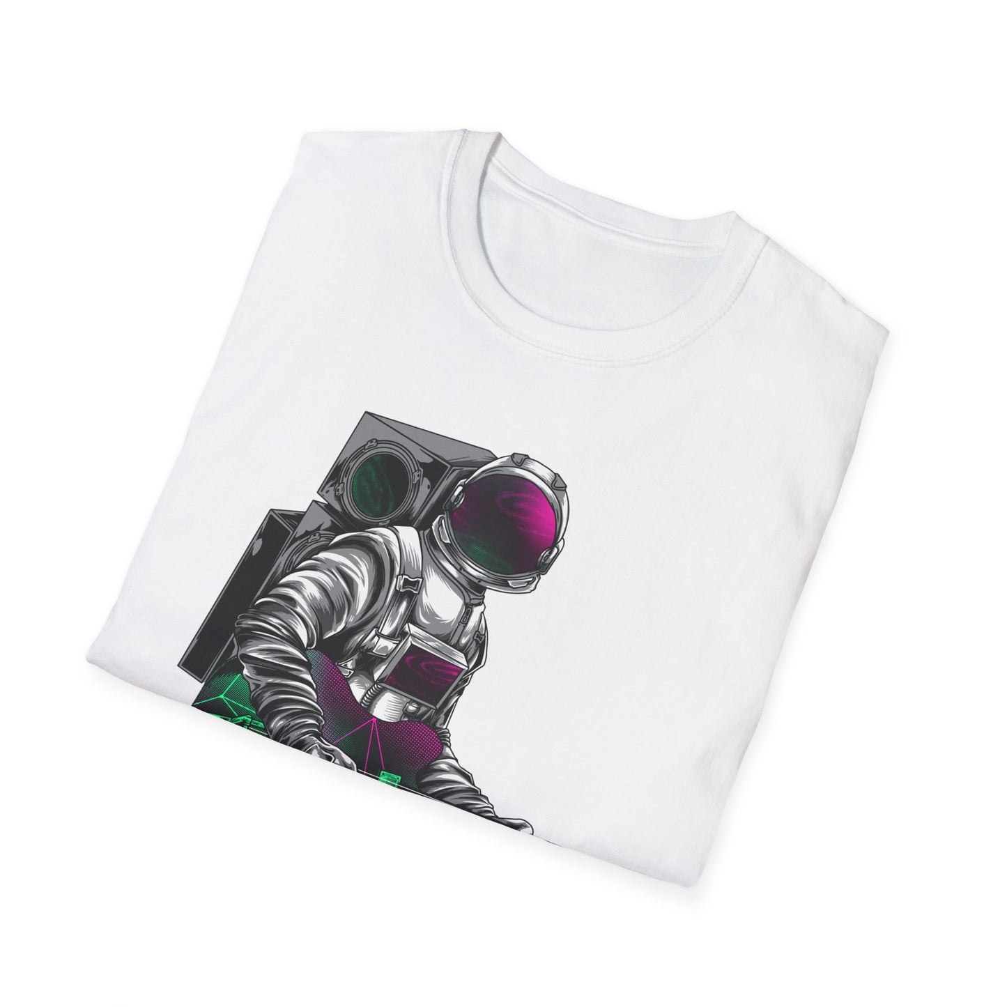 Cosmic Guitarist Astronaut T-Shirt | Electrifying Space Rocker Tee | Vibrant Sci-Fi Music Fan Gift