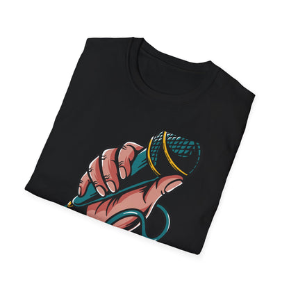 Vibrant Mic Hand T-Shirt: Iconic Design for Singers, Musicians & Music Lovers | Express Your Passion
