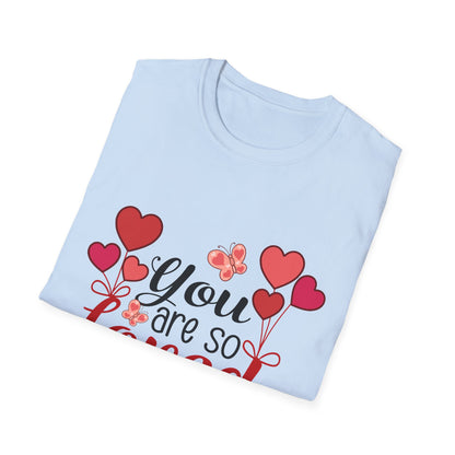 Romantic 'Love You' Heart Balloons & Butterflies T-Shirt - Sweet Valentine's Day & Anniversary Gift for Couples