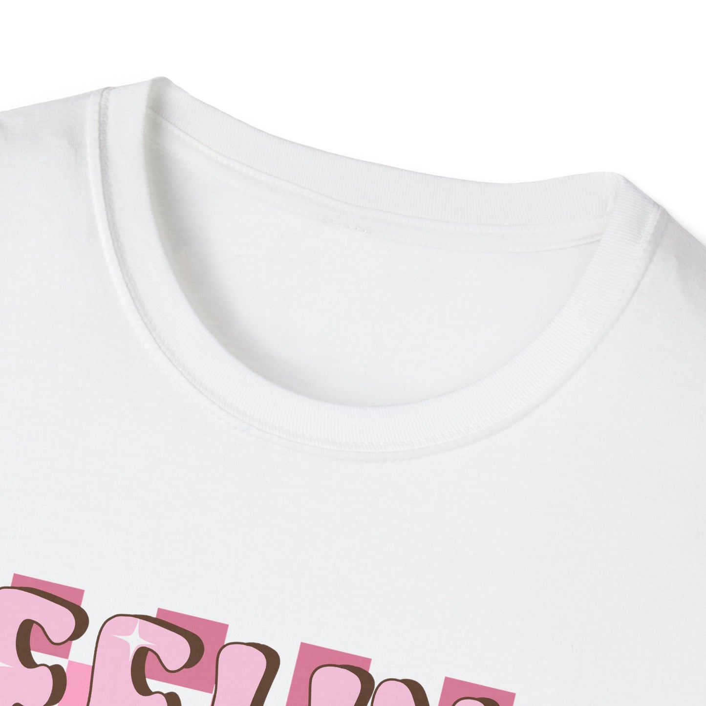 Feeling Lucky Groovy T-Shirt | Pink Heart Dice Retro Aesthetic Tee | Trendy Y2K Cute Sparkling Top for Women & Teens