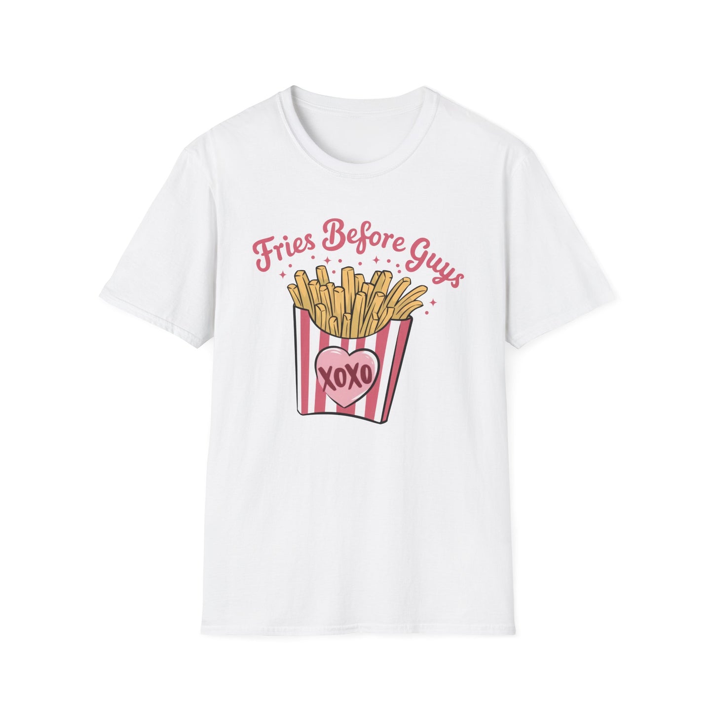 Must-Have 'Fries Before Guys' T-Shirt - Cute French Fry Tee for Sassy Women & Galentine's Day Fun!