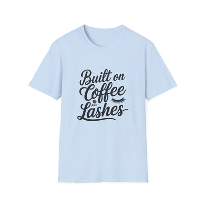 But First, Coffee & Lashes T-Shirt | Chic Morning Routine Tee for Her | Glam Caffeine Lover Top