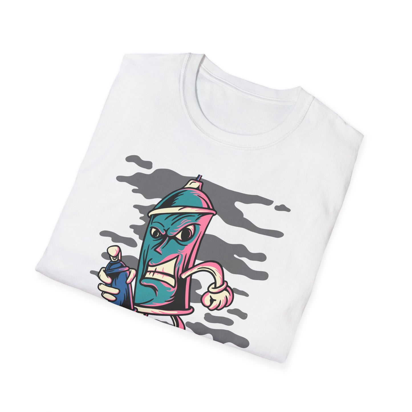 Bold Graffiti Spray Can T-Shirt - Edgy Urban Art Graphic Tee for Streetwear Fans | Unique Must-Have Design