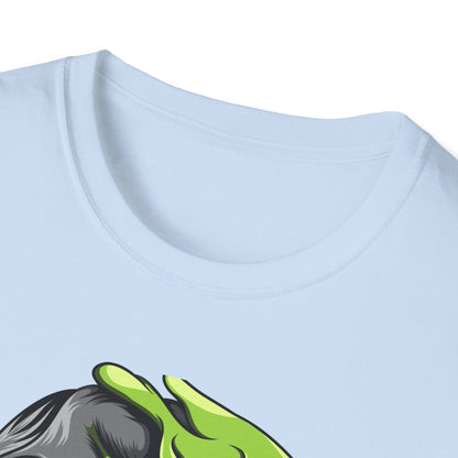 Epic Melting Skull & Slime T-Shirt - Vibrant Half-Skull Gooey Monster Graphic Tee for Edgy & Alternative Style
