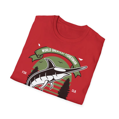 Epic World's Greatest Fisherman Marlin T-Shirt - 'Fishing Is My Cardio' Angler Tee Gift for Dad & Deep Sea Enthusiasts