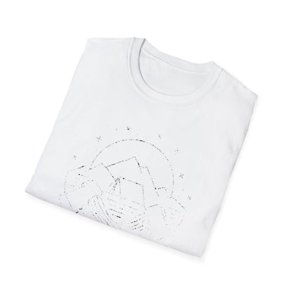 Stunning Geometric Mountain & A-Frame Tent T-Shirt | Distressed Outdoor Adventure Tee | Wanderlust Nature Explorer Gift
