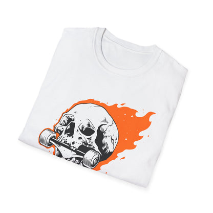 Epic Flaming Skull Skateboard T-Shirt – Rad Skater & Punk Rock Graphic Tee for Bold Street Style