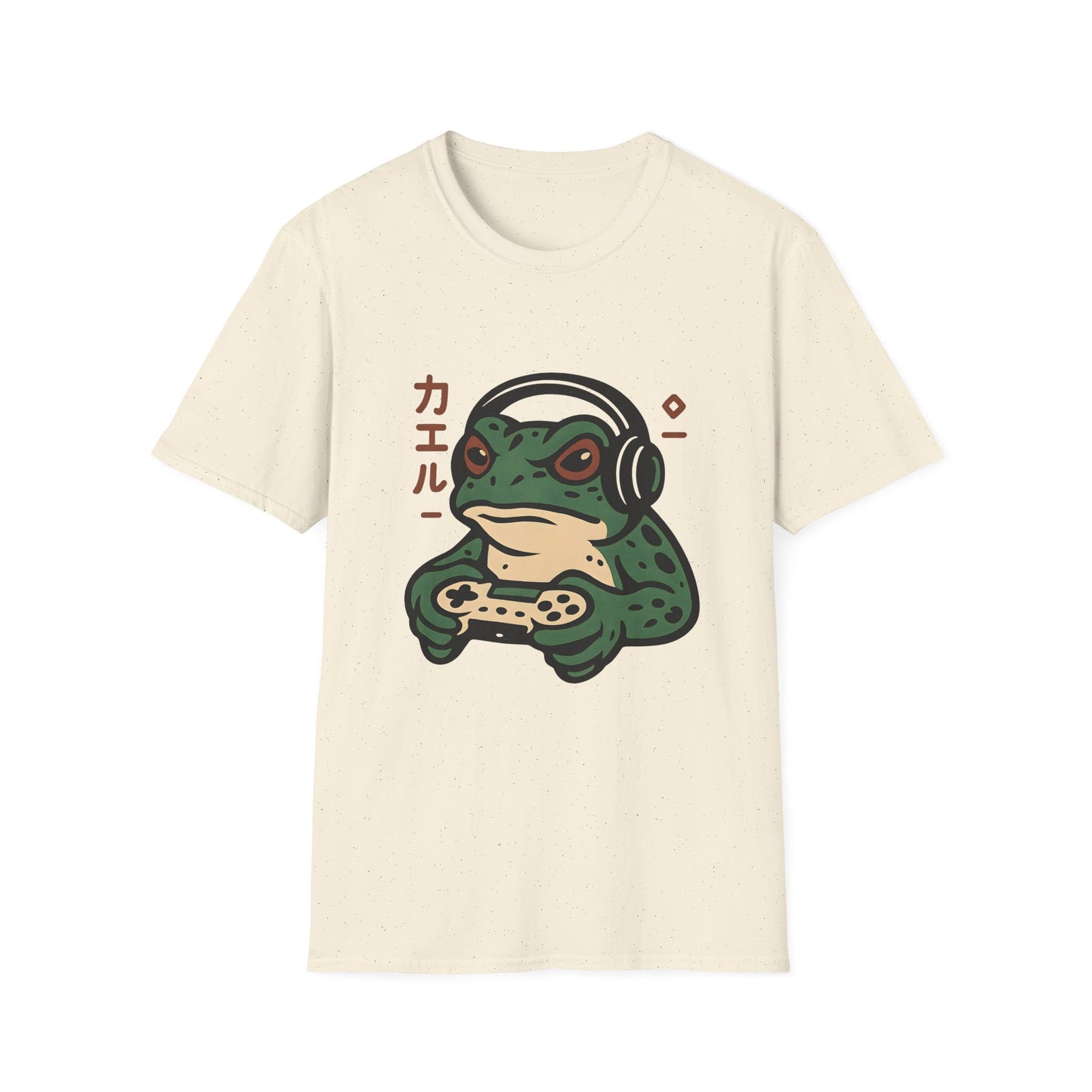 Dark Gamer Frog Headphones Graphic T-Shirt
