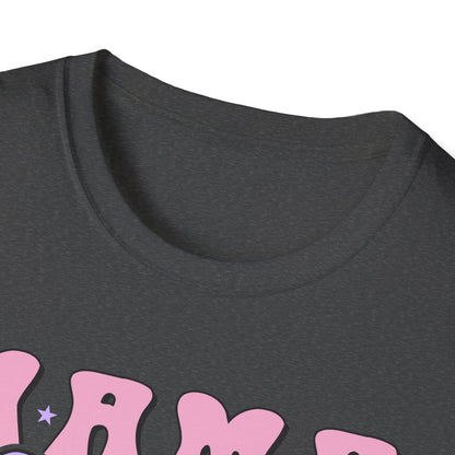 Trendy Groovy MAMA T-Shirt for Moms | Adorable Pink Purple Bow Tee | Perfect Mother's Day Gift for Her