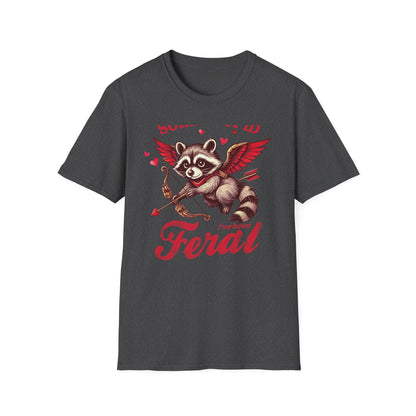 Hilarious Feral Raccoon Cupid T-Shirt | Anti-Valentine's Day Sarcastic Tee | Unique Funny Gift for Animal Lovers