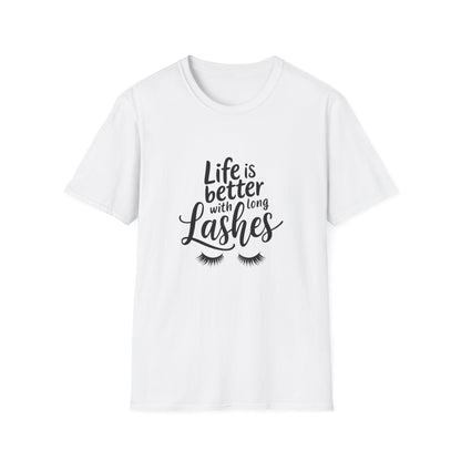 Life's Short, Get Long Lashes T-Shirt - Irresistible Beauty & Lash Tech Gift Tee