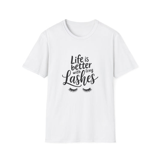 Life's Short, Get Long Lashes T-Shirt - Irresistible Beauty & Lash Tech Gift Tee