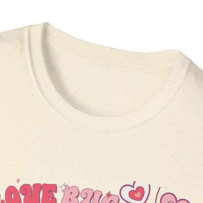 Groovy Love Bug T-Shirt | Adorable Retro Pink VW Beetle & Hearts | Sweet Valentine's Day Gift for Her