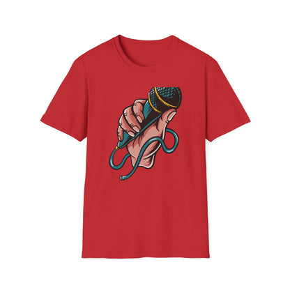 Vibrant Mic Hand T-Shirt: Iconic Design for Singers, Musicians & Music Lovers | Express Your Passion