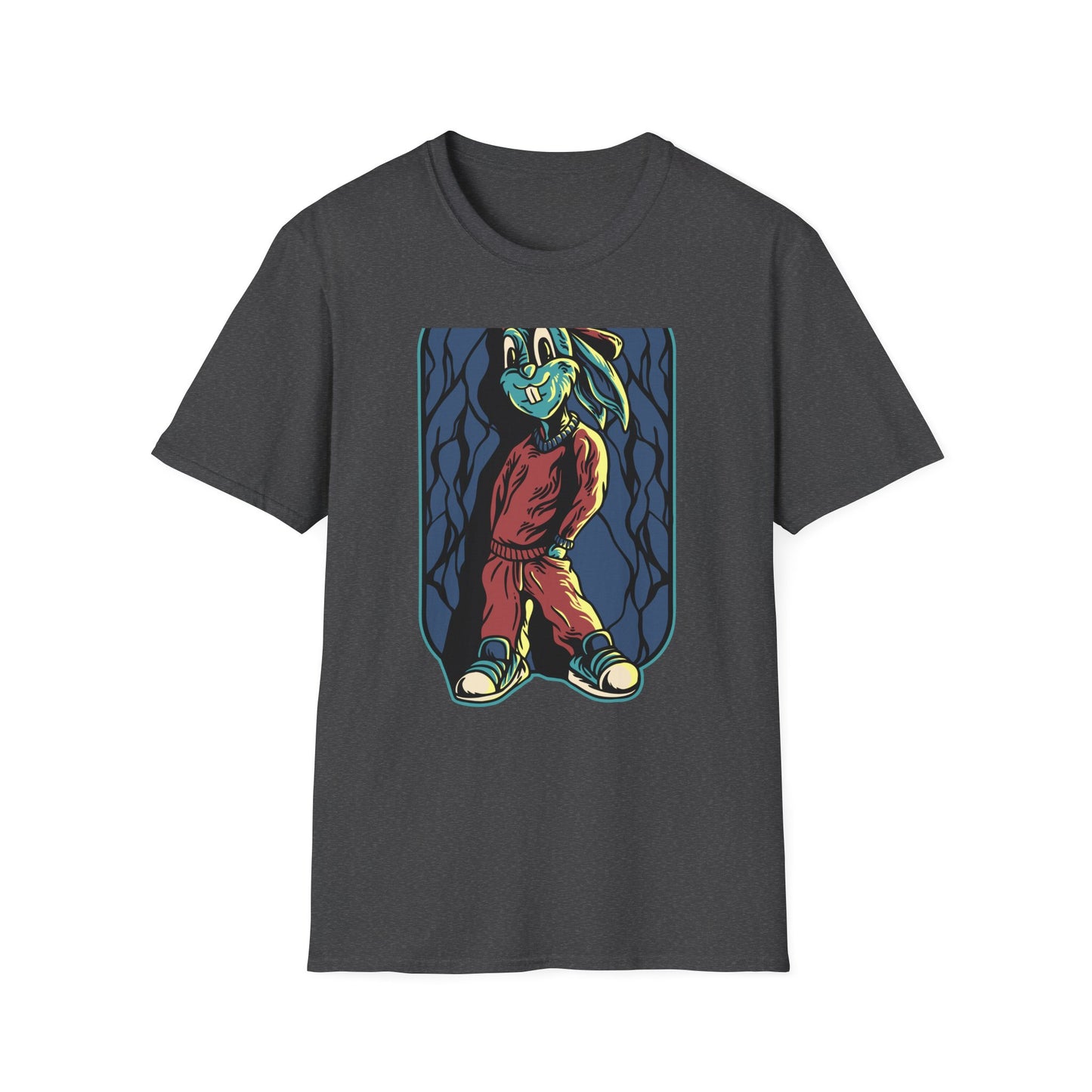 Cool Hip Hop Rabbit T-Shirt | Trendy Streetwear Bunny Tee | Vibrant Urban Animal Design | Unique & Awesome Unisex Apparel