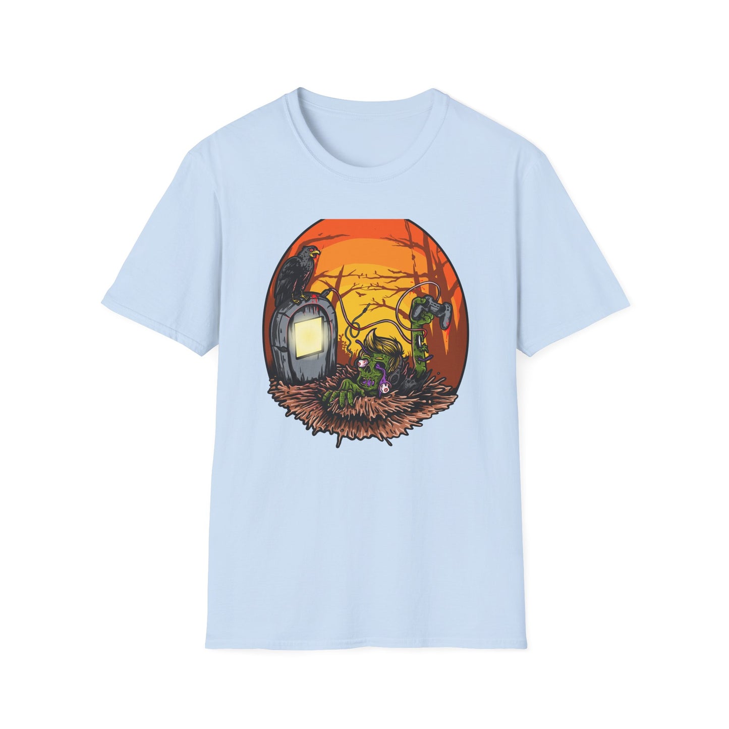 Epic Zombie Gamer T-Shirt: Undead Rising for Next-Gen Play | Spooky Horror Gaming Tee for Gamers