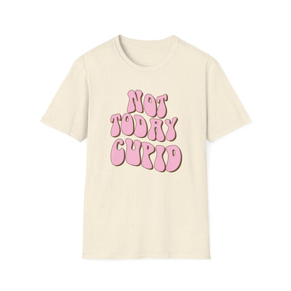 Sassy "NOT TODAY CUPID" Groovy T-Shirt | Retro Anti-Valentine's Day Tee | Fun Single Awareness Apparel
