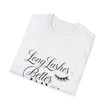 Chic Long Lashes Better Days T-Shirt | Empowering Lash Lover & Beauty Enthusiast Tee | Positive Vibes Gift