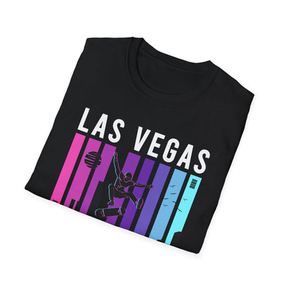Dynamic Neon Skater T-Shirt | Urban City Skyline Streetwear Tee | Vibrant Skateboarding Style Apparel for All