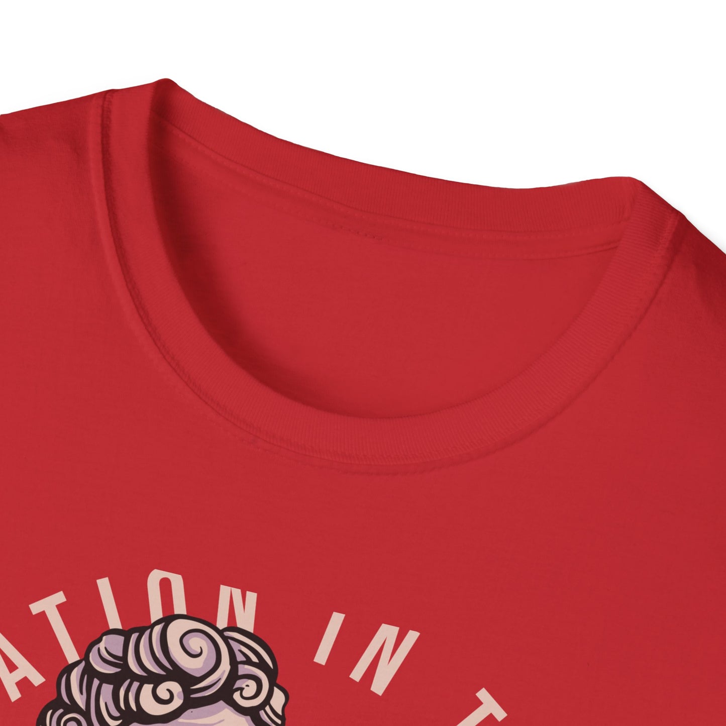 Captivating Blindfolded Cherub T-Shirt | 'Imagination In The Dark' Aesthetic Graphic Tee for Artistic Souls