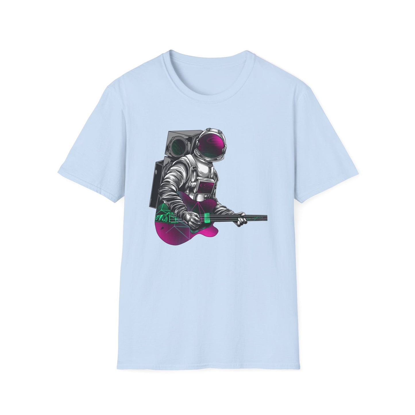 Cosmic Guitarist Astronaut T-Shirt | Electrifying Space Rocker Tee | Vibrant Sci-Fi Music Fan Gift
