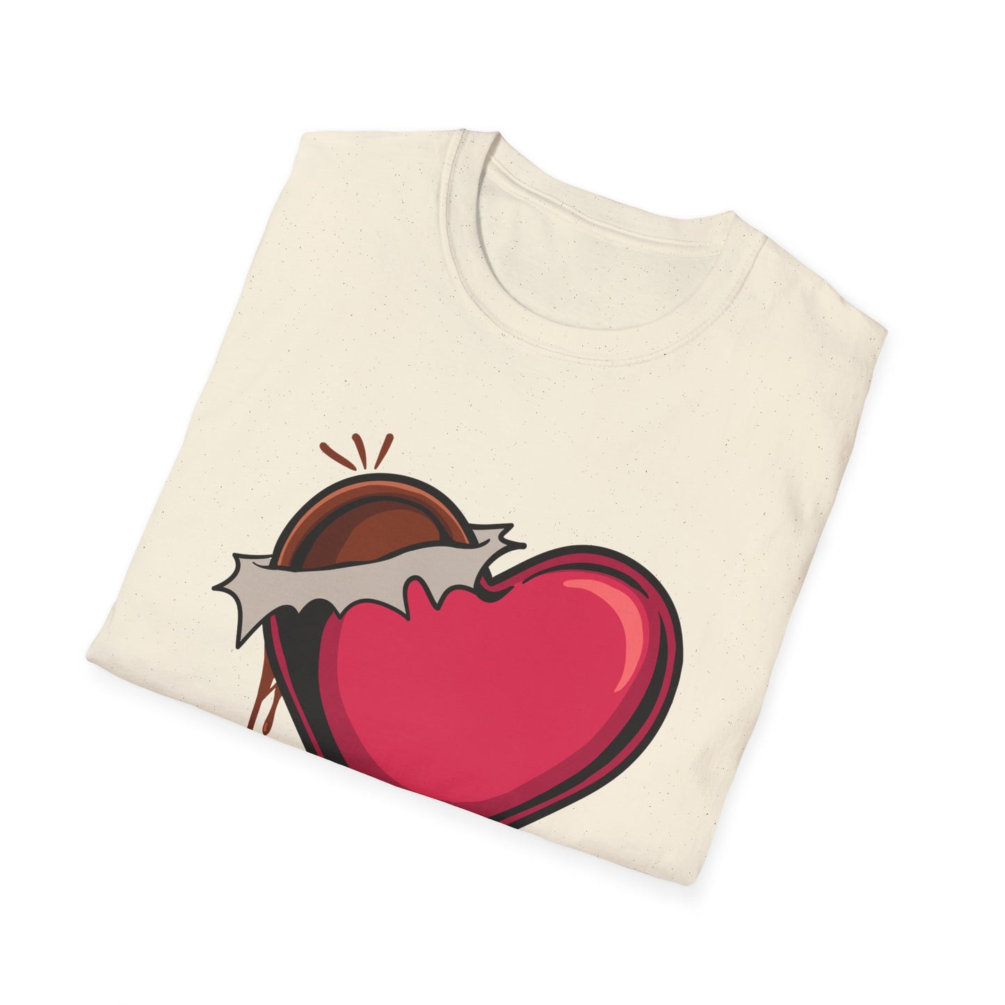 Irresistible Chocolate Heart T-Shirt | Sweet Love & Delicious Dessert Graphic Tee | Perfect Valentine's Day Gift