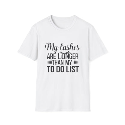 Fabulous Lashes Longer Than My To-Do List T-Shirt | Funny Beauty Lover & Lash Tech Tee | Trendy Makeup Gift