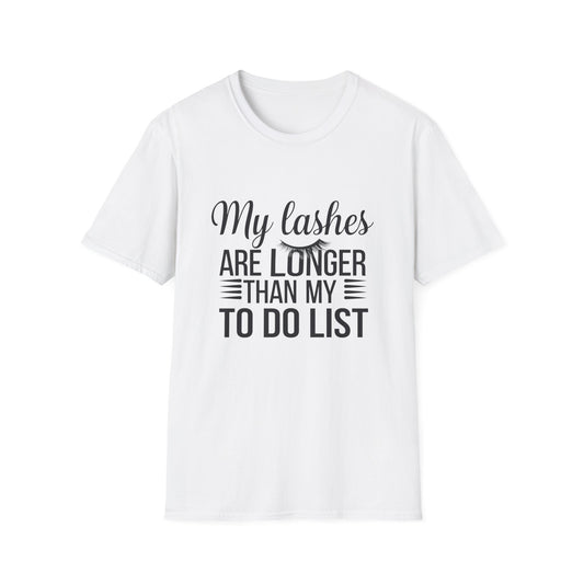 Fabulous Lashes Longer Than My To-Do List T-Shirt | Funny Beauty Lover & Lash Tech Tee | Trendy Makeup Gift