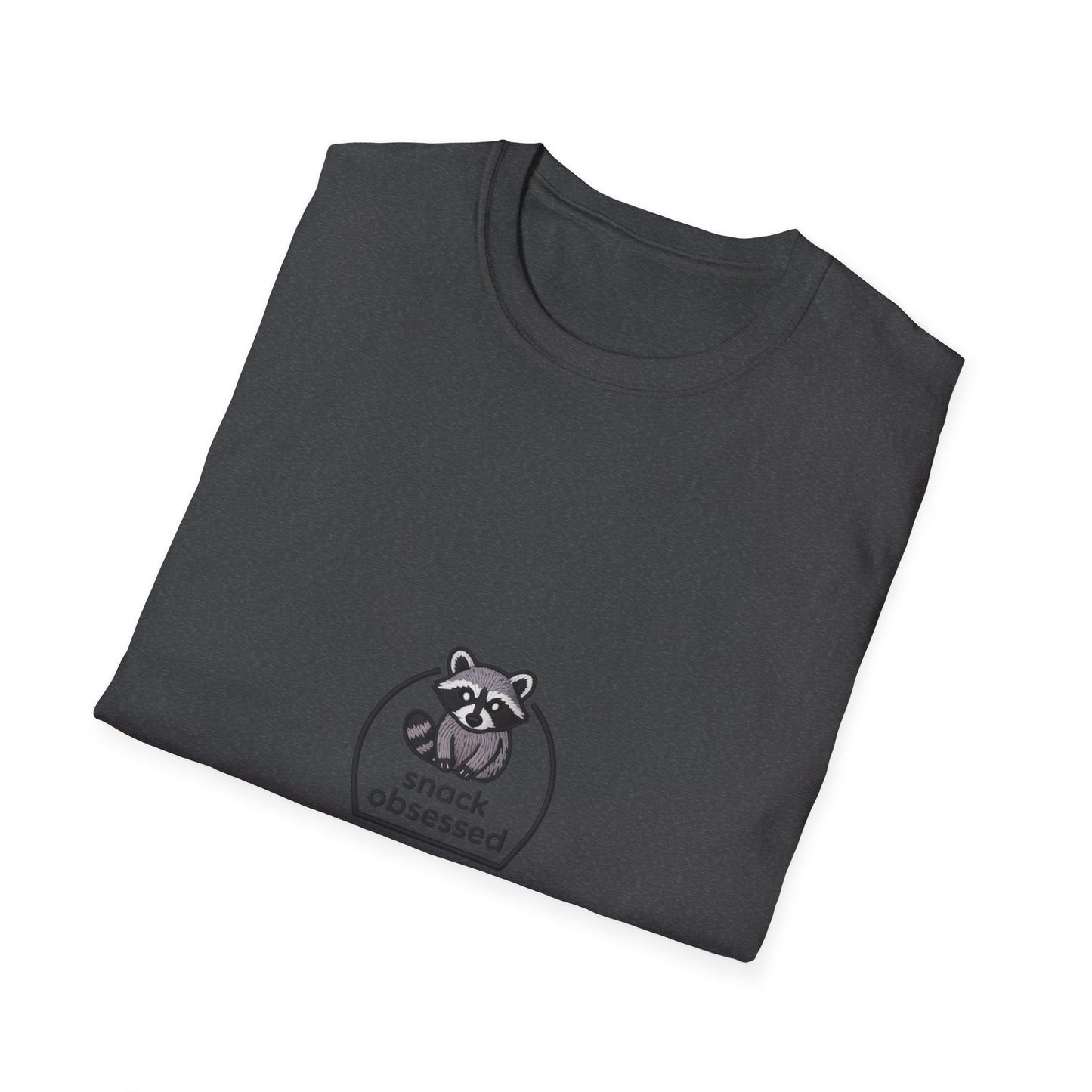 Snack Obsessed Raccoon T-Shirt | Cute Foodie Animal Lover Tee | Funny & Adorable Graphic Design | Perfect Gift