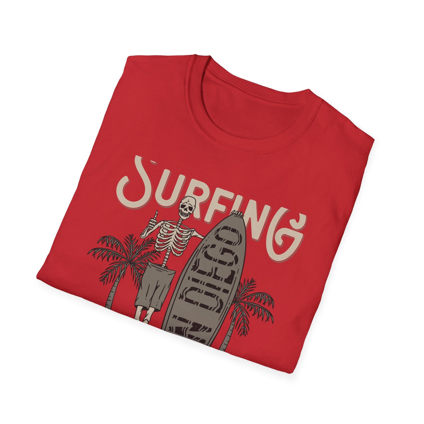 Awesome California Surfing Paradise Skeleton T-Shirt - Vintage Beach Surfer Skull Tee | Epic Summer Vibes
