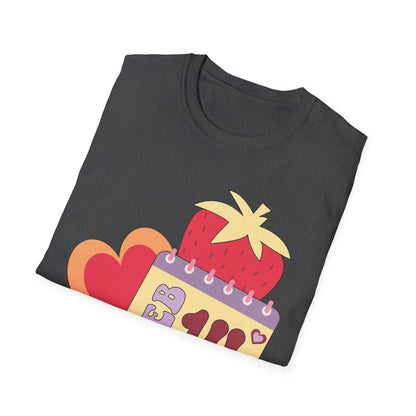 Sweet Valentine's Day T-Shirt: Adorable Feb 14th Strawberry Calendar Design - Perfect Love Gift Tee