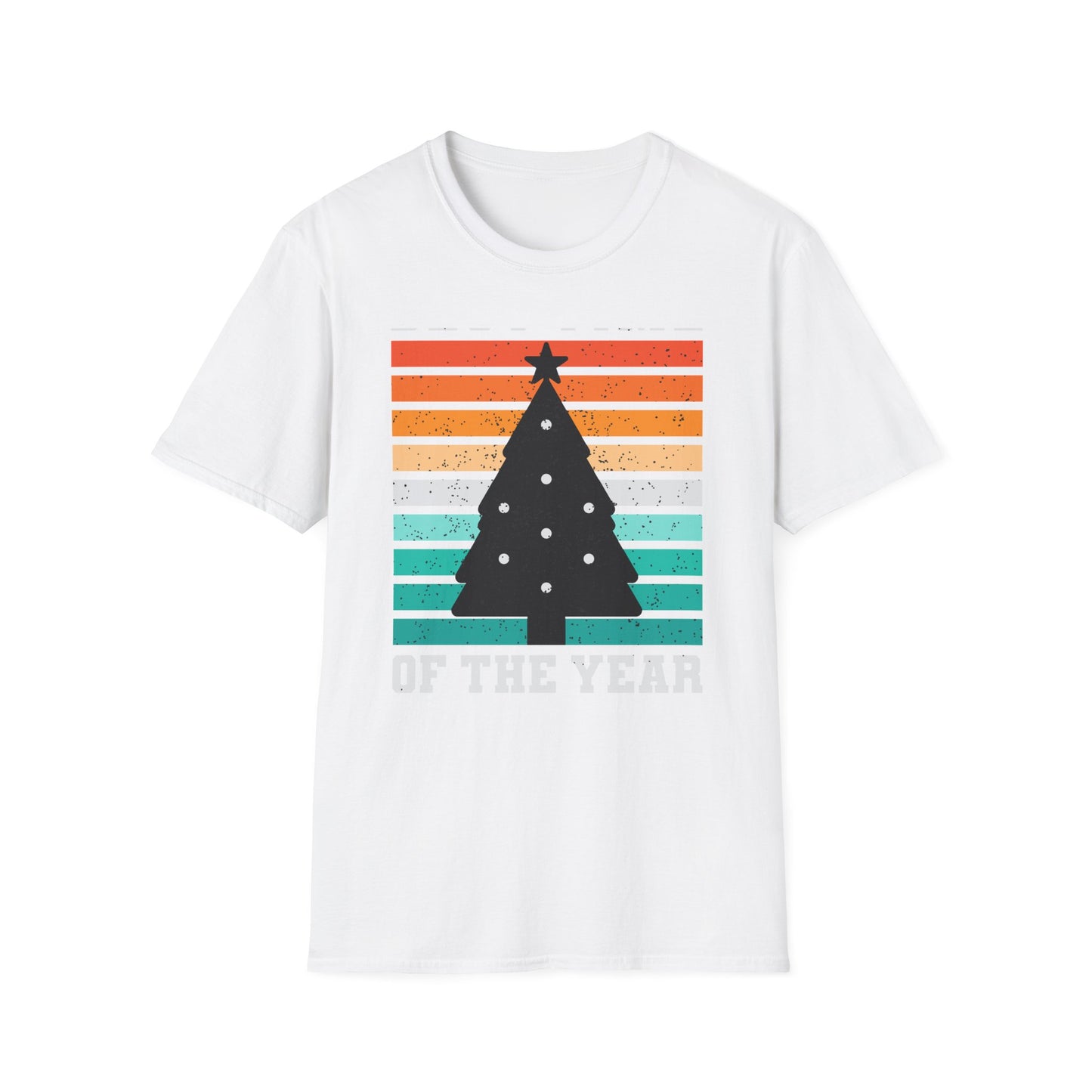 Retro Christmas Tree T-Shirt | "Best Time of the Year" Festive Tee | Vintage Holiday Stripes Xmas Gift