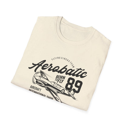 Epic Aerobatic 89 T-Shirt for Pilots & Aviation Fans | Vintage Warhawk 'Born to Fly' Air Show Tee