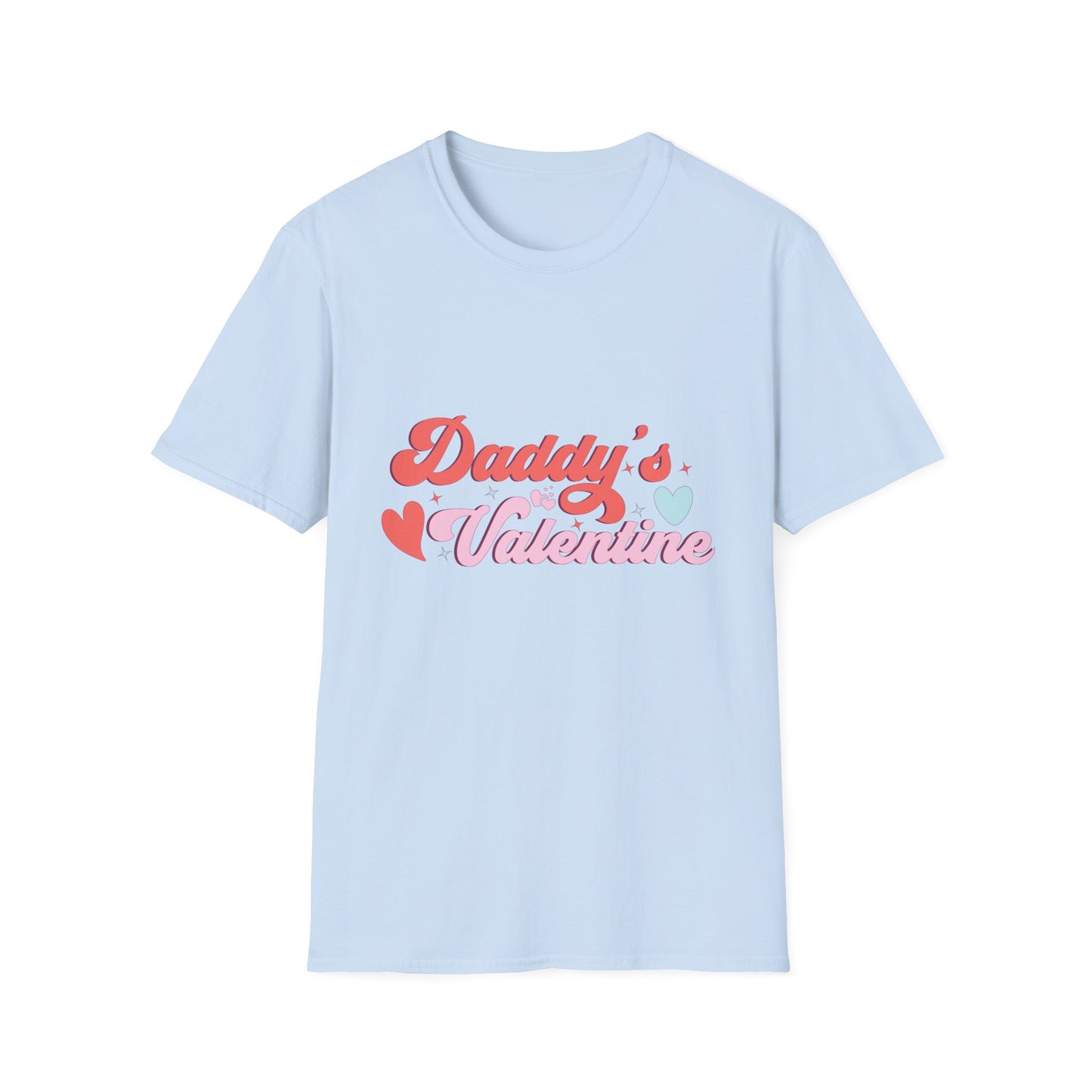 Sweet Daddy's Valentine T-Shirt | Adorable Retro Groovy Hearts & Stars Tee for Dads & Kids - Perfect Gift!