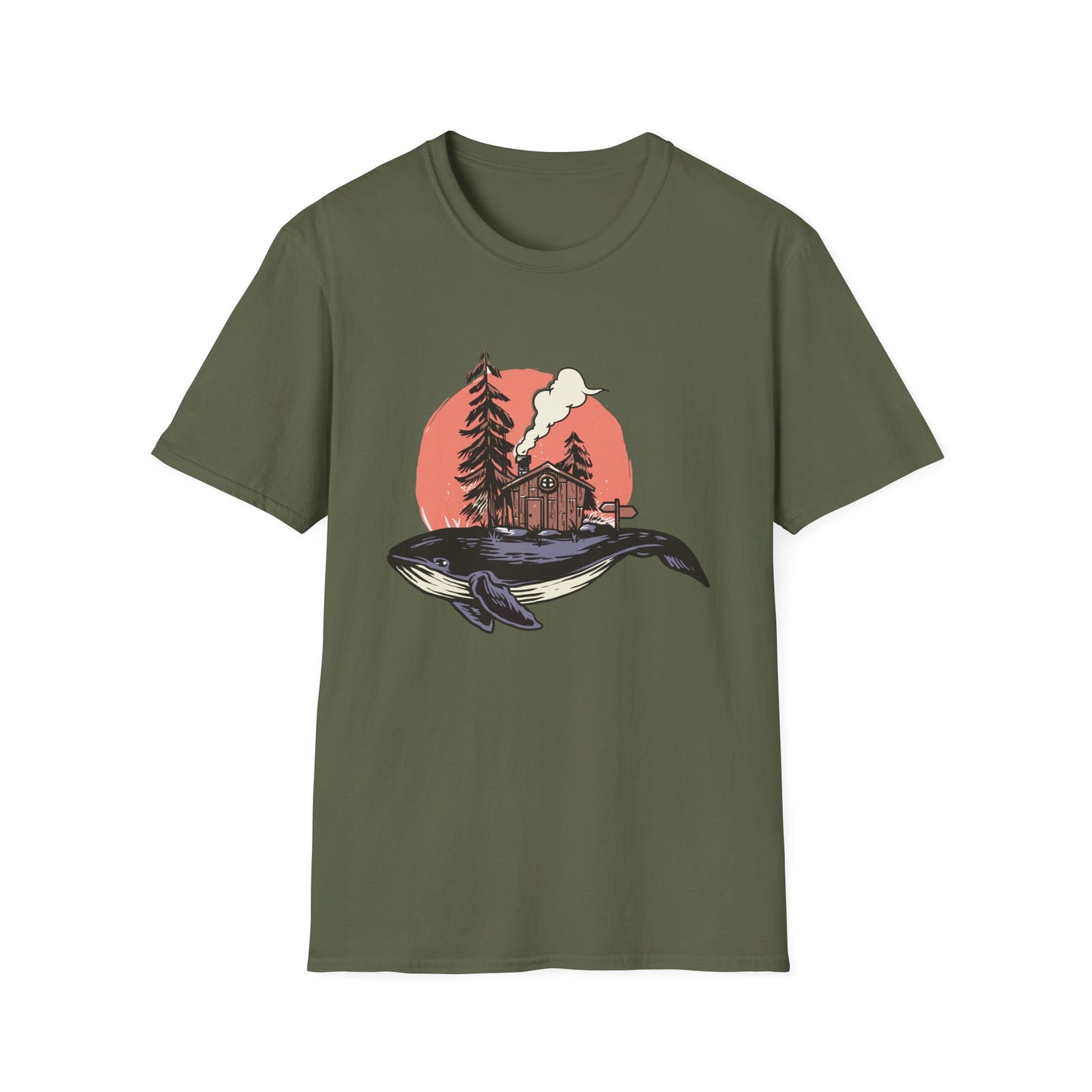 Breathtaking Whale Cabin T-Shirt | Enchanting Fantasy Art Tee for Nature Lovers & Dreamers