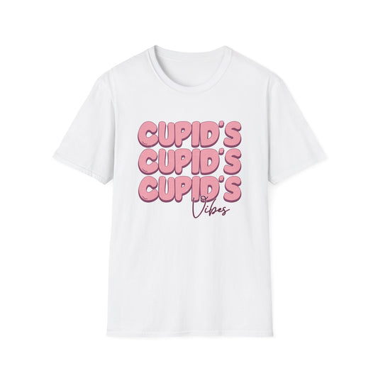 Groovy Cupid's Vibes T-Shirt | Sweet Retro Valentine's Day Love Tee | Adorable Distressed Graphic Gift