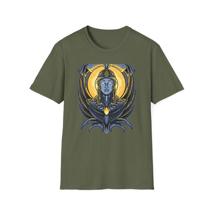 Stunning Egyptian Goddess T-Shirt | Mystic Cobra Queen Design Tee with Ancient Aura & Glowing Eyes for History Buffs