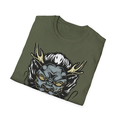 Powerful Japanese Dragon Head T-Shirt - Epic Mythical Beast Graphic Tee for Bold Style & Fantasy Fans