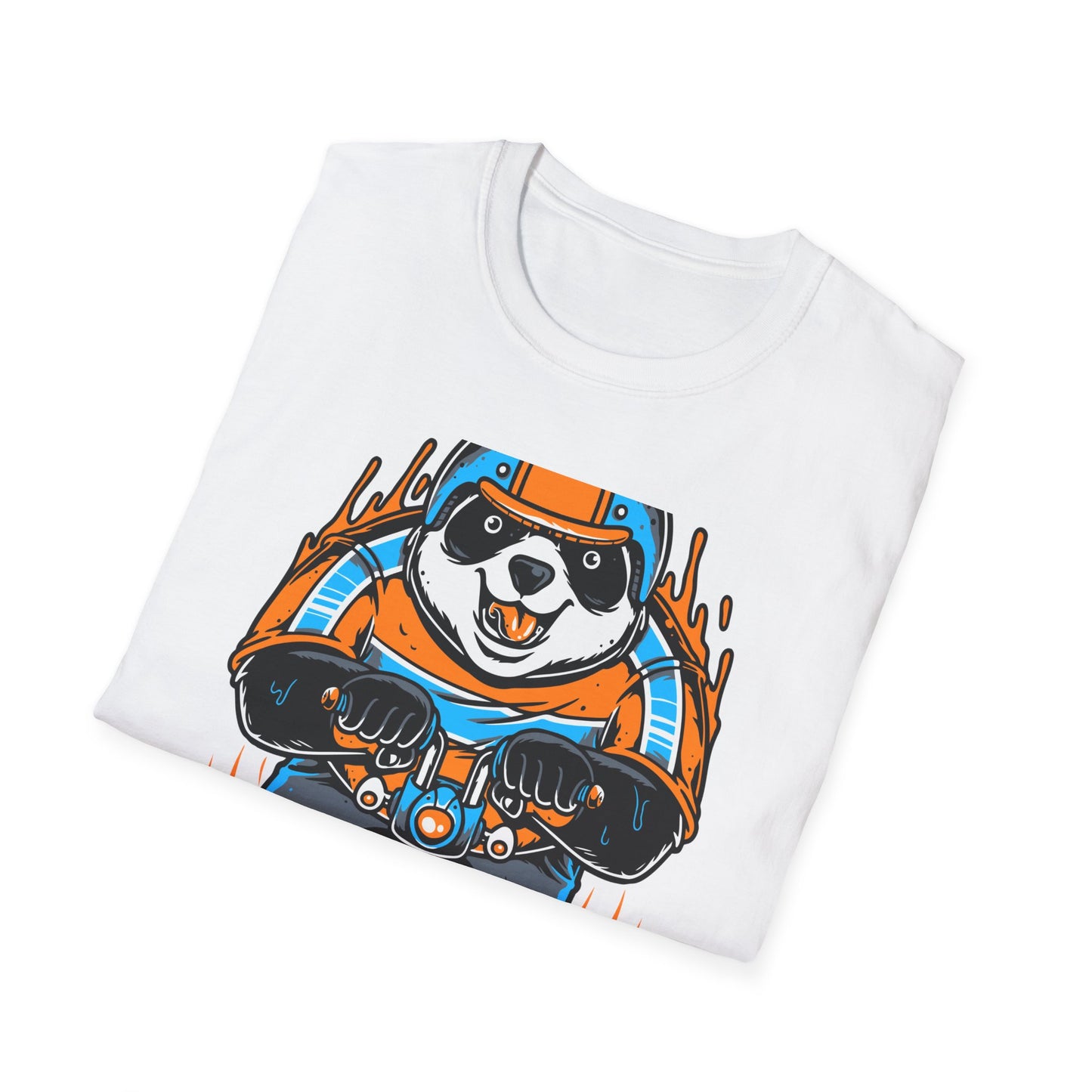 Epic Panda Biker T-Shirt! Cool Motorcycle Riding Animal Graphic Tee. Vibrant, Unique & Fun for Riders & Panda Lovers. Must-Have!